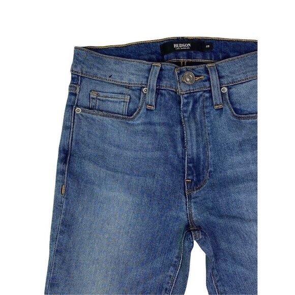 Hudson Womens Blue Barbara High Waist SPR Pockets Denim Skinny Jeans Size 25 - Picture 3 of 8
